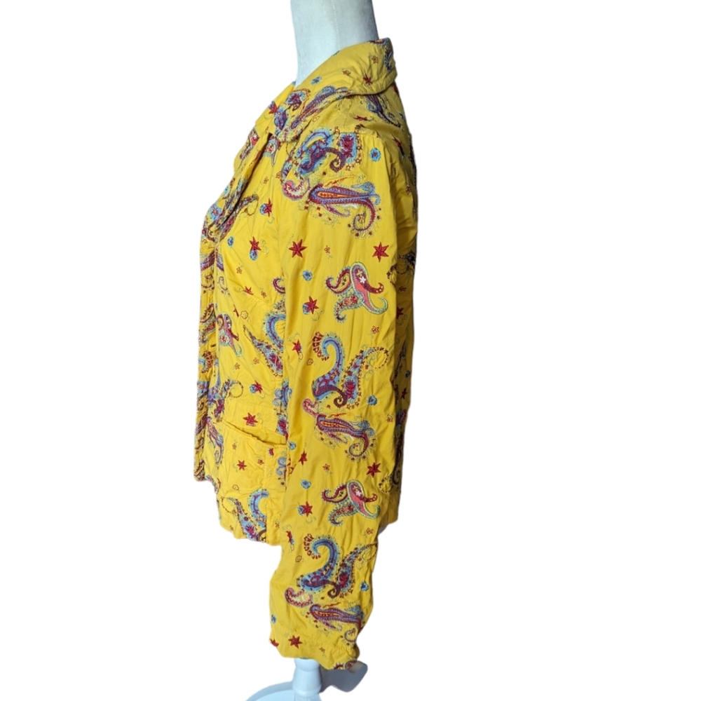 Paisley Yellow Women's Jacket - Picture 6 of 14
